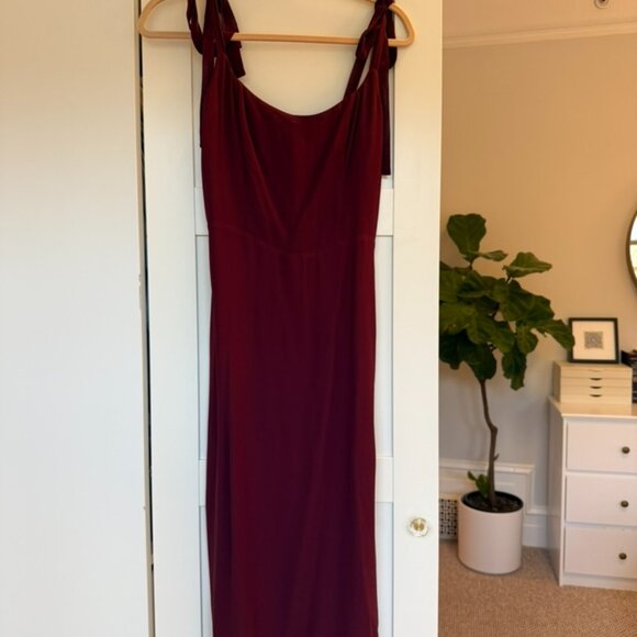 REFORMATION Besse Midi Dress Tie Sleeve - Picture 2 of 4